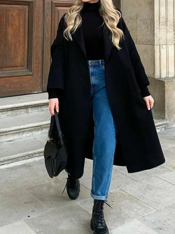 Airchics longue manteau fendu le côté oversized femme hiver